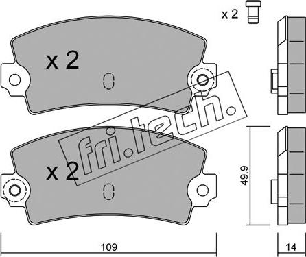 Fri.Tech. 150.1 - Kit pastiglie freno, Freno a disco autozon.pro