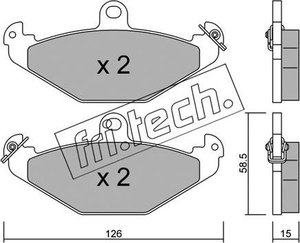 Fri.Tech. 168.0 - Kit pastiglie freno, Freno a disco autozon.pro