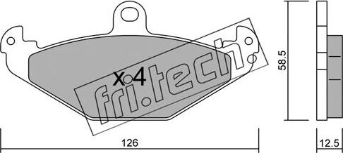 Fri.Tech. 168.1 - Kit pastiglie freno, Freno a disco autozon.pro