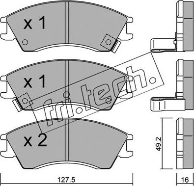 Fri.Tech. 163.0 - Kit pastiglie freno, Freno a disco autozon.pro