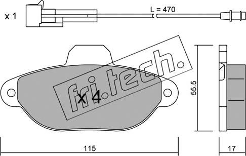 Fri.Tech. 162.0 - Kit pastiglie freno, Freno a disco autozon.pro