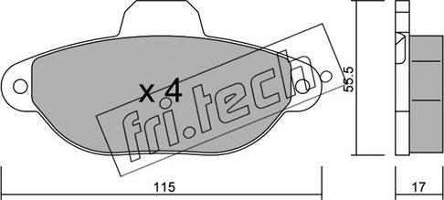 Fri.Tech. 162.1 - Kit pastiglie freno, Freno a disco autozon.pro