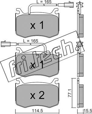 Fri.Tech. 1099.0 - Kit pastiglie freno, Freno a disco autozon.pro