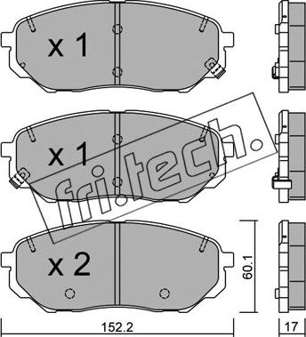 Fri.Tech. 1096.0 - Kit pastiglie freno, Freno a disco autozon.pro