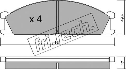 Fri.Tech. 109.0 - Kit pastiglie freno, Freno a disco autozon.pro