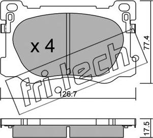 Fri.Tech. 1093.0 - Kit pastiglie freno, Freno a disco autozon.pro