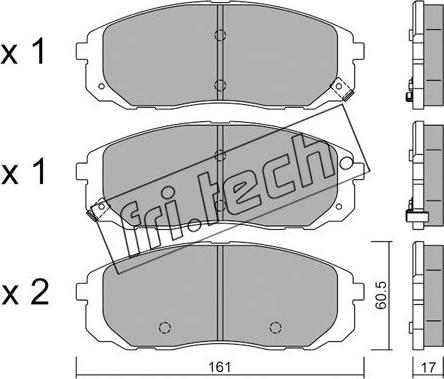 Fri.Tech. 1097.0 - Kit pastiglie freno, Freno a disco autozon.pro