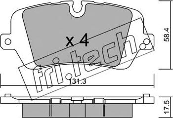 Fri.Tech. 1049.0 - Kit pastiglie freno, Freno a disco autozon.pro