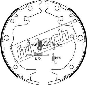 Fri.Tech. 1044.023K - Kit ganasce, Freno stazionamento autozon.pro