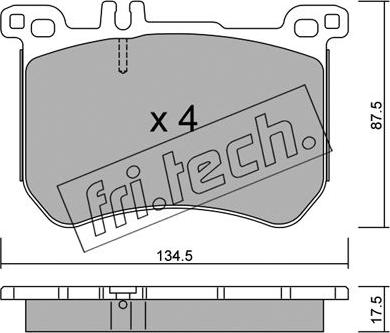 Fri.Tech. 1045.0 - Kit pastiglie freno, Freno a disco autozon.pro