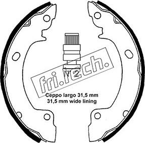 Fri.Tech. 1046.200 - Kit ganasce freno autozon.pro