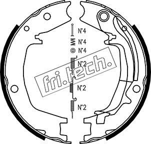 Fri.Tech. 1046.215K - Kit ganasce, Freno stazionamento autozon.pro