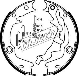 Fri.Tech. 1046.223K - Kit ganasce, Freno stazionamento autozon.pro