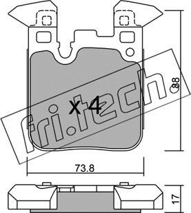 Fri.Tech. 1040.0 - Kit pastiglie freno, Freno a disco autozon.pro