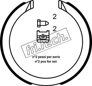 Fri.Tech. 1040.163K - Kit ganasce, Freno stazionamento autozon.pro