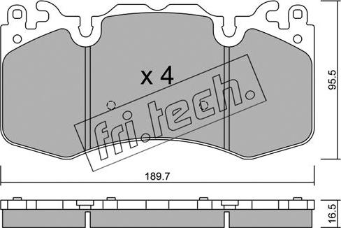 Fri.Tech. 1048.0 - Kit pastiglie freno, Freno a disco autozon.pro