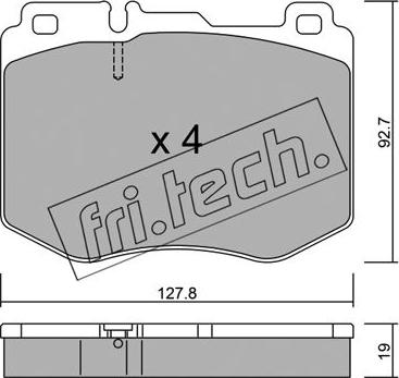 Fri.Tech. 1043.0 - Kit pastiglie freno, Freno a disco autozon.pro