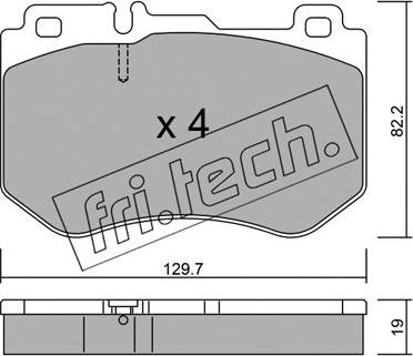 Fri.Tech. 1042.0 - Kit pastiglie freno, Freno a disco autozon.pro