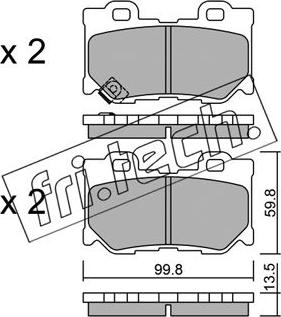 Fri.Tech. 1054.0 - Kit pastiglie freno, Freno a disco autozon.pro