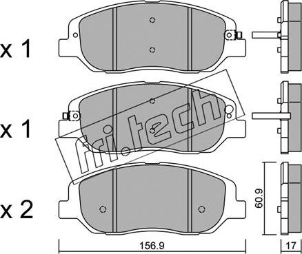 Fri.Tech. 1055.0 - Kit pastiglie freno, Freno a disco autozon.pro