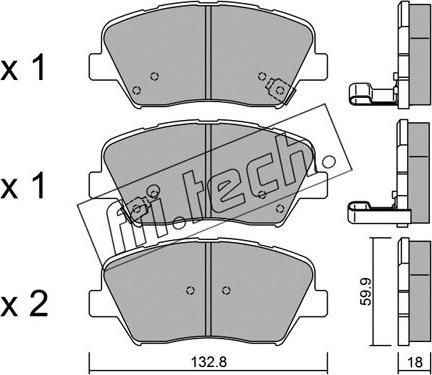 Fri.Tech. 1050.0 - Kit pastiglie freno, Freno a disco autozon.pro