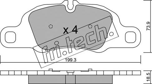 Fri.Tech. 1051.0 - Kit pastiglie freno, Freno a disco autozon.pro