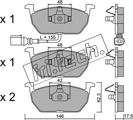 Fri.Tech. 1052.0 - Kit pastiglie freno, Freno a disco autozon.pro