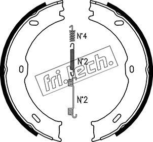 Fri.Tech. 1052.133K - Kit ganasce, Freno stazionamento autozon.pro