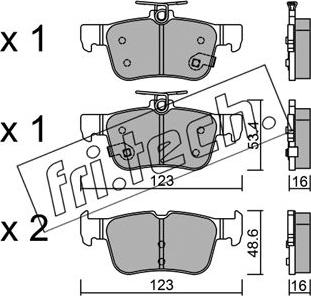 Fri.Tech. 1064.0 - Kit pastiglie freno, Freno a disco autozon.pro