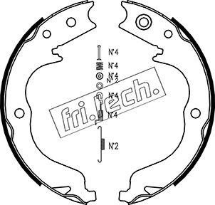 Fri.Tech. 1064.180K - Kit ganasce, Freno stazionamento autozon.pro