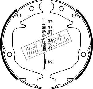 Fri.Tech. 1064.177K - Kit ganasce, Freno stazionamento autozon.pro