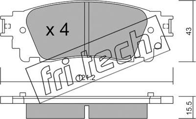 Fri.Tech. 1065.0 - Kit pastiglie freno, Freno a disco autozon.pro