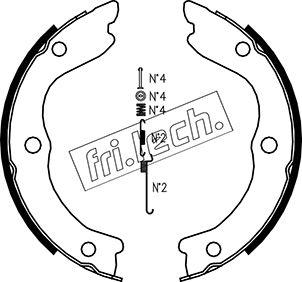 Fri.Tech. 1067.196K - Kit ganasce, Freno stazionamento autozon.pro