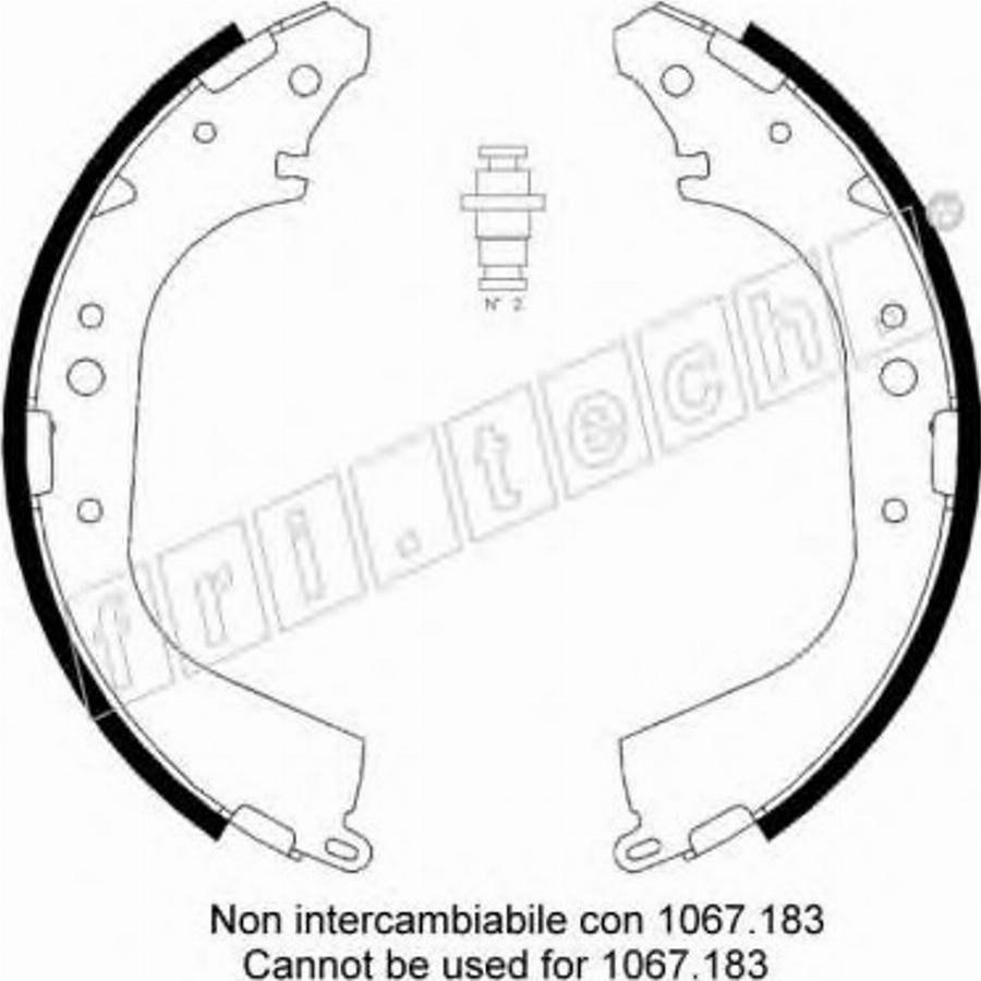 Fri.Tech. 1067.186 - Kit ganasce freno autozon.pro