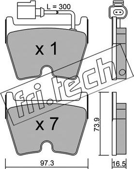 Fri.Tech. 1067.1 - Kit pastiglie freno, Freno a disco autozon.pro