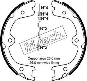 Fri.Tech. 1067.201K - Kit ganasce, Freno stazionamento autozon.pro