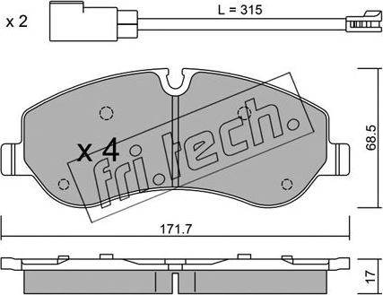 Fri.Tech. 1006.0 - Kit pastiglie freno, Freno a disco autozon.pro