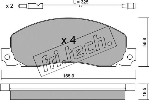 Fri.Tech. 100.0 - Kit pastiglie freno, Freno a disco autozon.pro