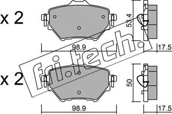 Fri.Tech. 1003.0 - Kit pastiglie freno, Freno a disco autozon.pro