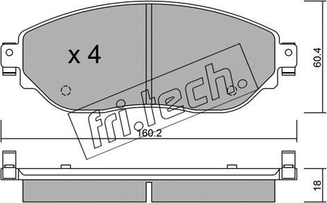 Fri.Tech. 1019.0 - Kit pastiglie freno, Freno a disco autozon.pro