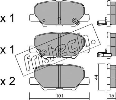 Fri.Tech. 1011.0 - Kit pastiglie freno, Freno a disco autozon.pro