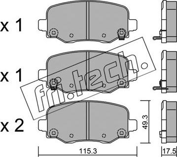 Fri.Tech. 1018.1 - Kit pastiglie freno, Freno a disco autozon.pro