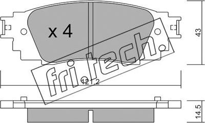 Fri.Tech. 1089.0 - Kit pastiglie freno, Freno a disco autozon.pro