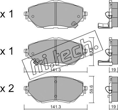 Fri.Tech. 1088.0 - Kit pastiglie freno, Freno a disco autozon.pro