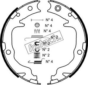 Fri.Tech. 1088.237K - Kit ganasce, Freno stazionamento autozon.pro