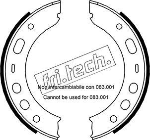 Fri.Tech. 1083.002 - Kit ganasce, Freno stazionamento autozon.pro