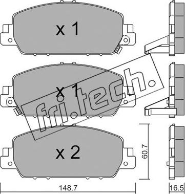 Fri.Tech. 1083.0 - Kit pastiglie freno, Freno a disco autozon.pro