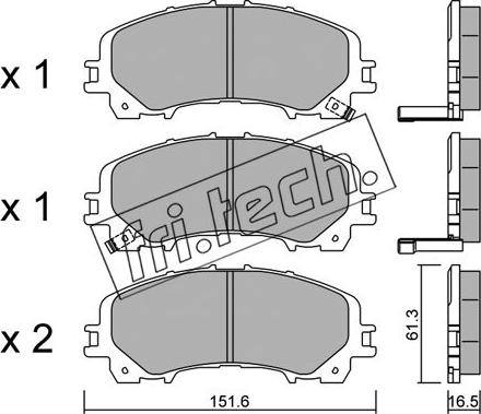 Fri.Tech. 1082.0 - Kit pastiglie freno, Freno a disco autozon.pro