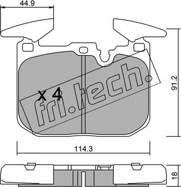 Fri.Tech. 1039.0 - Kit pastiglie freno, Freno a disco autozon.pro