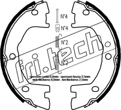 Fri.Tech. 1034.120K - Kit ganasce, Freno stazionamento autozon.pro